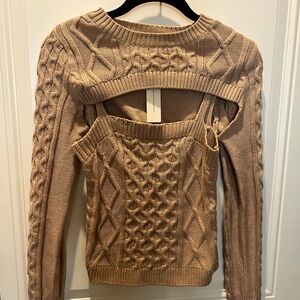 NWT 2-piece tank/shrug set. XS, Anthropologie.So cute worn together or separate